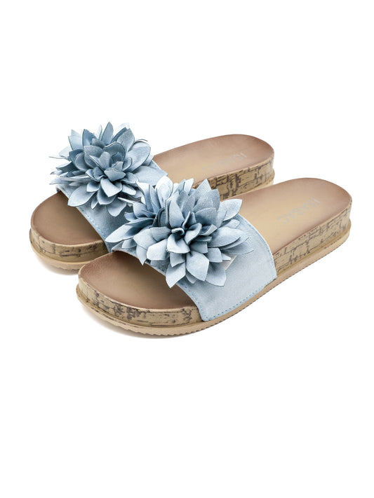 Sandali ISABAC, impreziositi da grandi fiori in tessuto e suola platform effetto sughero.

Dettagli prodotto
• Made in China
• Materiali: Vegano (Materiali sintetici)