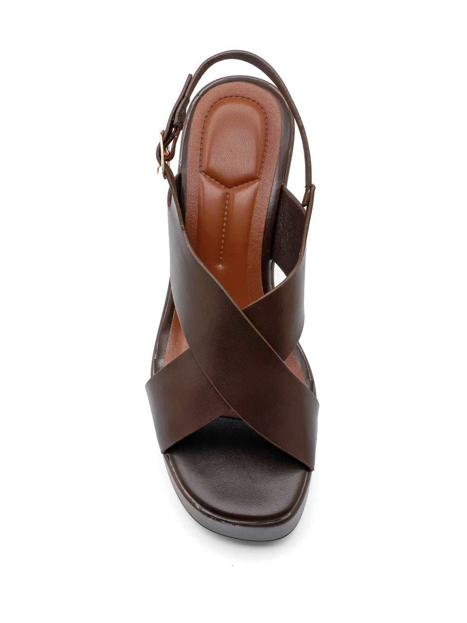 Sandali con Zeppa - 3069 Marrone