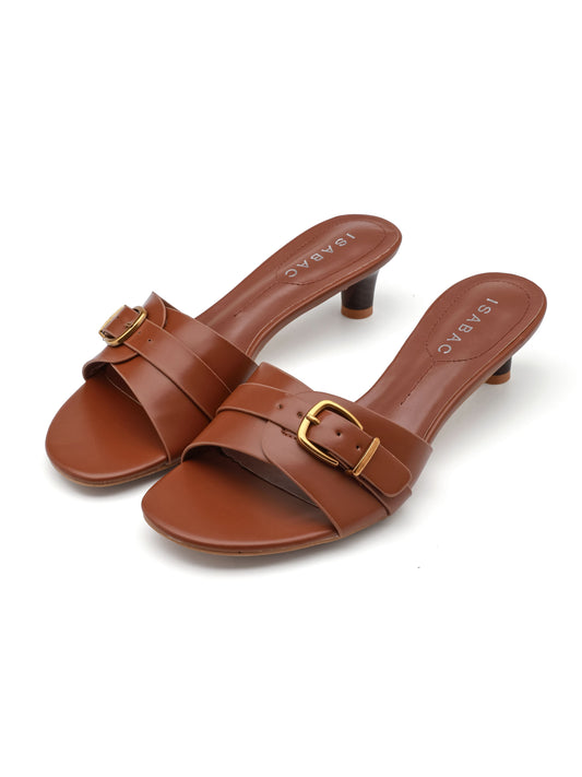 Ciabatte con Tacco - 3071 Camel