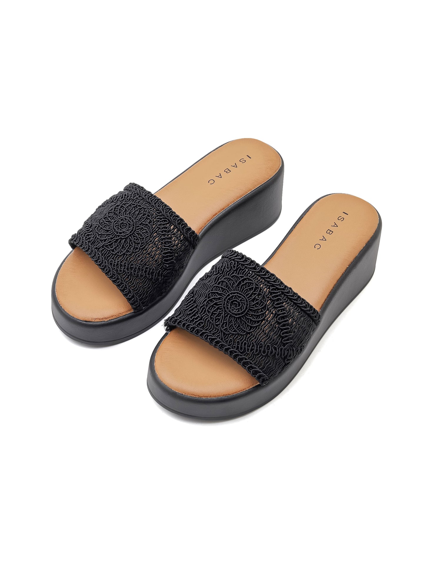 Ciabatte con Zeppa - 3546 Nero