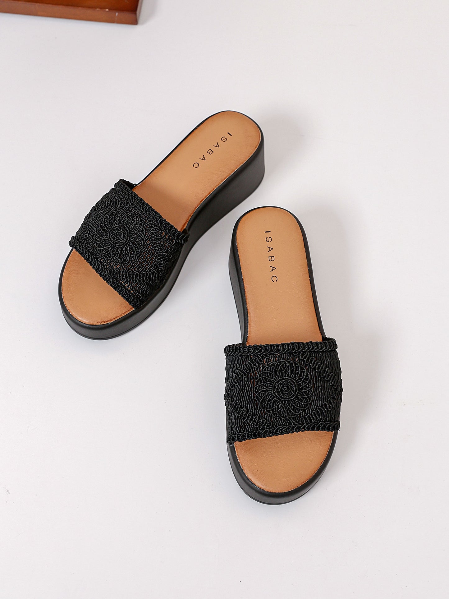 Ciabatte con Zeppa - 3546 Nero