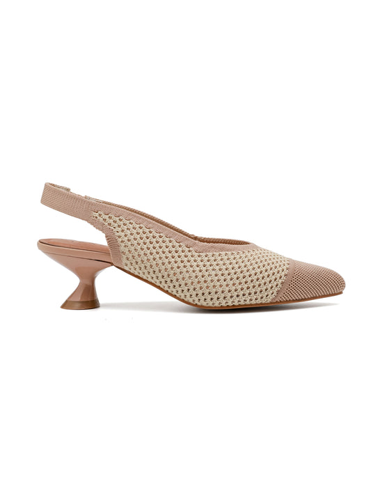 Slingback con Tacco - 3563 Beige