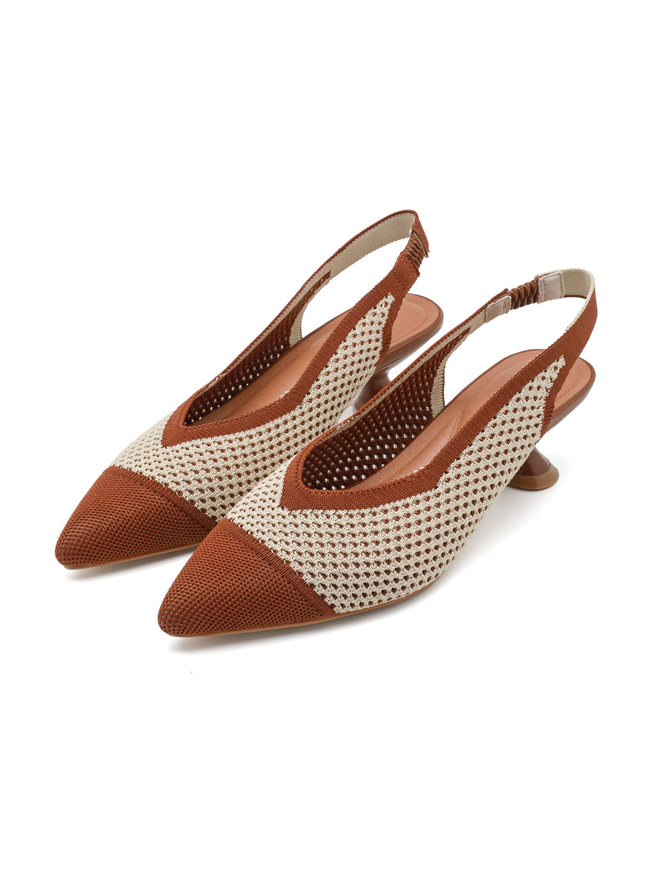 Slingback con Tacco - 3563 Camel