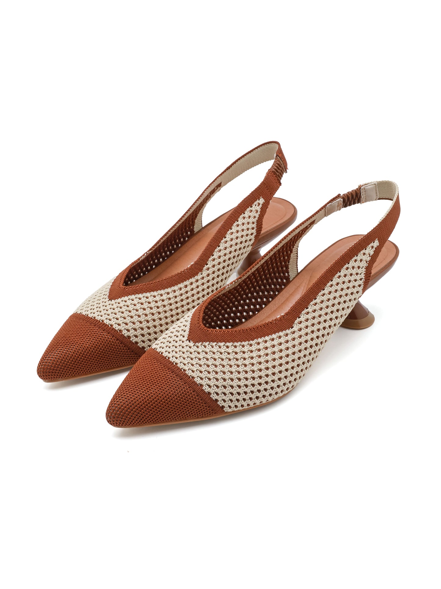 Slingback con Tacco - 3563 Camel
