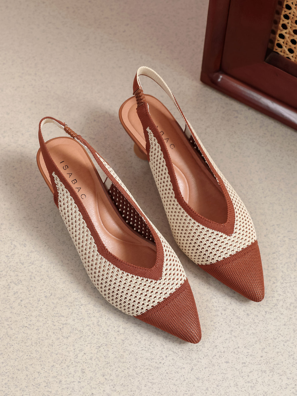 Slingback con Tacco - 3563 Camel
