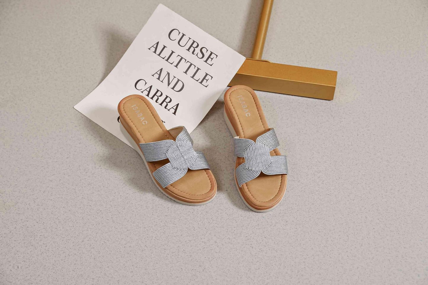 Ciabatte con Zeppa 7088 - Silver - ISABAC